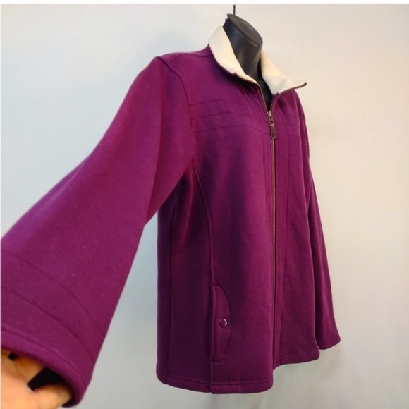 Columbia Women's‎ Purple Fleece Lined ZIP Up Mock Neck Jacket Sz S - Picture 4 of 8